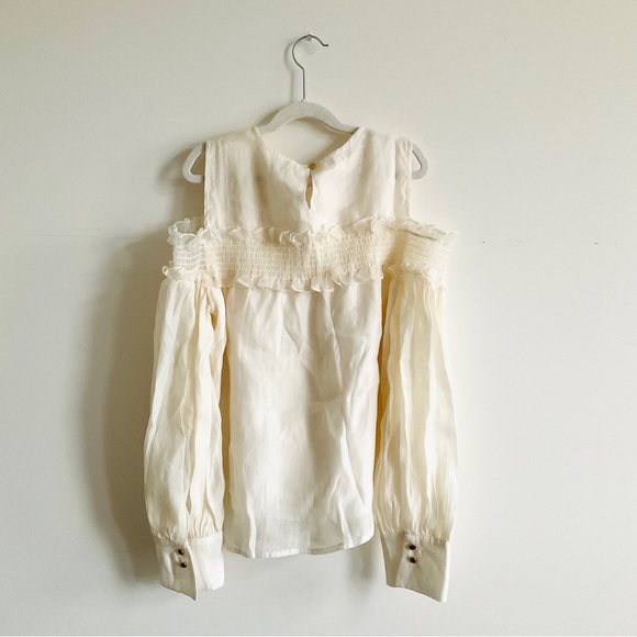 ✨ #Boutique Cold-shoulder Ruffle Blouse ✨ - Picture 3 of 4